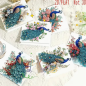 Preview: Diamond Painting 6 Stück Pfau und Blumenkarten 